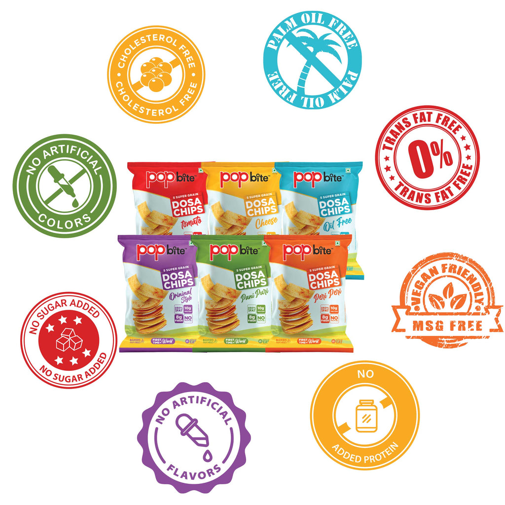 Pop Bite – Dosa Chips 2 Flavors (100g × Pack Of 2)